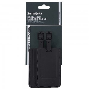 Samsonite 155592-1041 Ta Revolution Luggage Tags Ετικέτες Βαλίτσας 2τμχ Μαύρες Είδη ταξιδιού