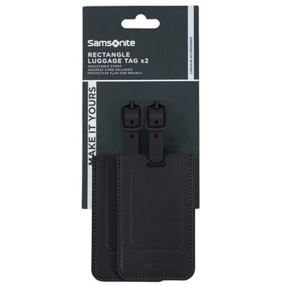 Samsonite 155592-1041 Ta Revolution Luggage Tags Ετικέτες Βαλίτσας 2τμχ Μαύρες