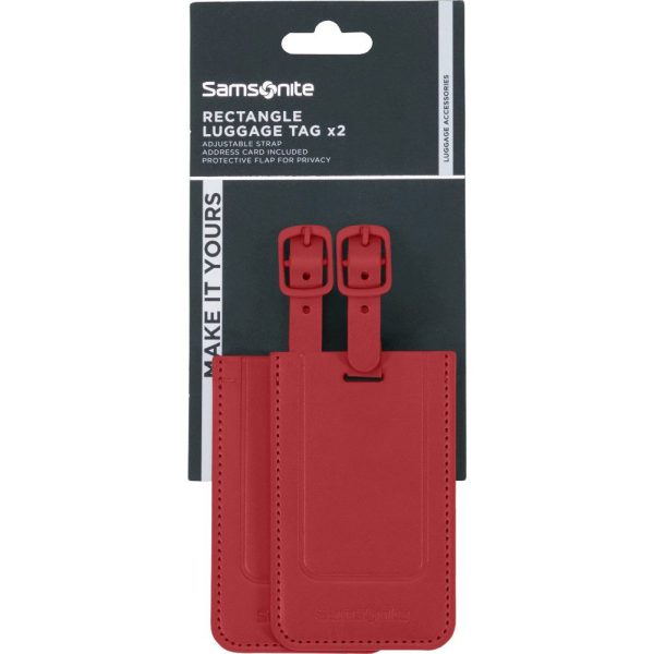 Samsonite 155592-1726 Ta Revolution Luggage Tags Ετικέτες Βαλίτσας 2τμχ Κόκκινες