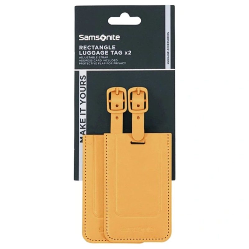 Samsonite 155592-1924 Ta Revolution Luggage Tags Ετικέτες Βαλίτσας 2τμχ Κίτρινο Samsonite