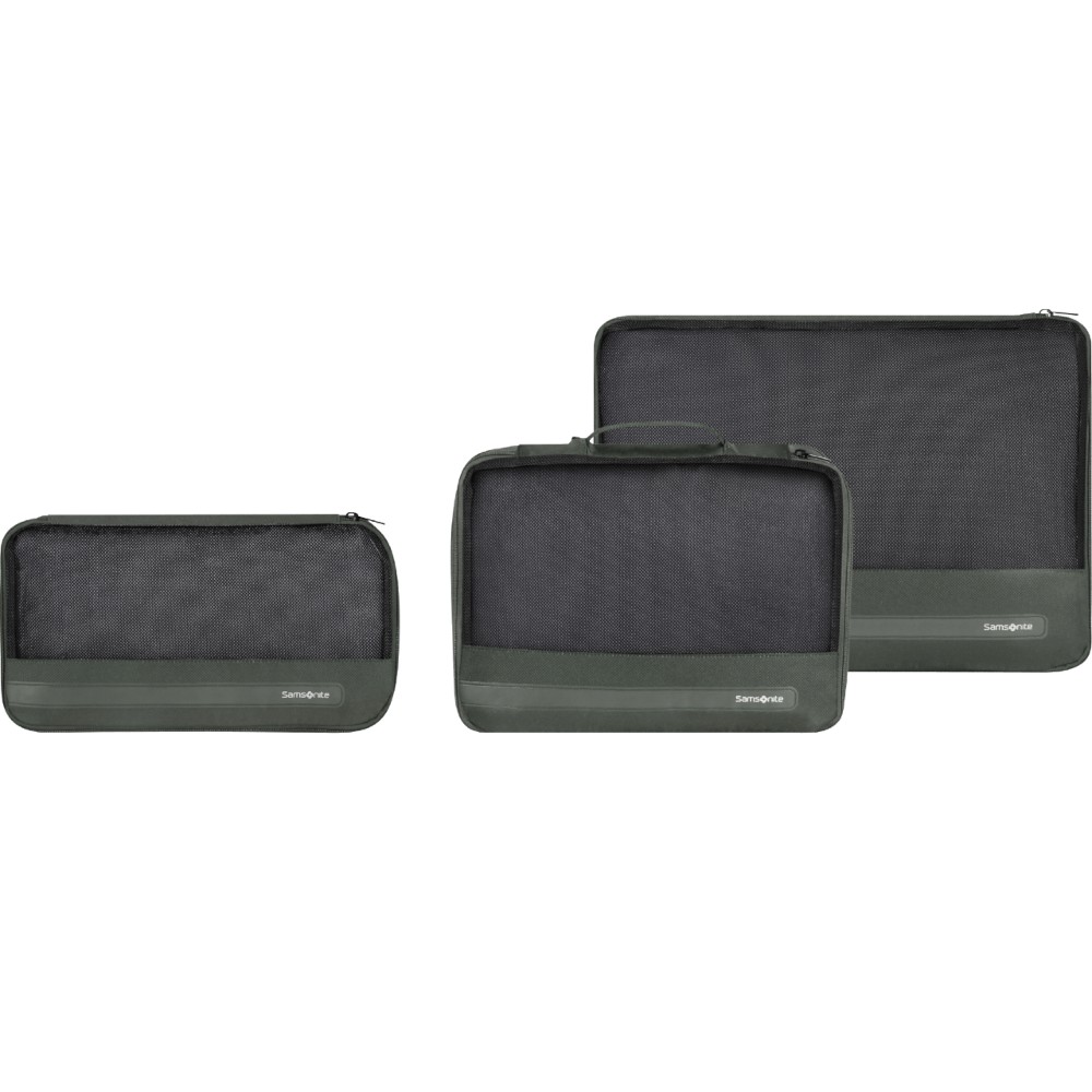 Samsonite 155602-1388 Ta Revolution Set of 3 Packing Cubes Θήκες οργάνωσης Βαλίτσας Χακί Είδη ταξιδιού