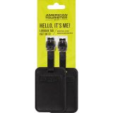 American Tourister 158736-1041 Luggage Tags Ετικέτες Βαλίτσας 2τμχ Μαύρο 1