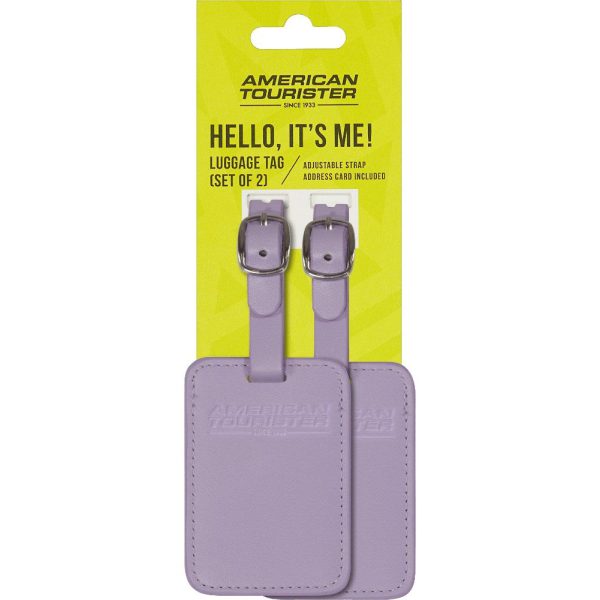 American Tourister 158736-A035 Luggage Tags Ετικέτες Βαλίτσας 2τμχ Λιλά