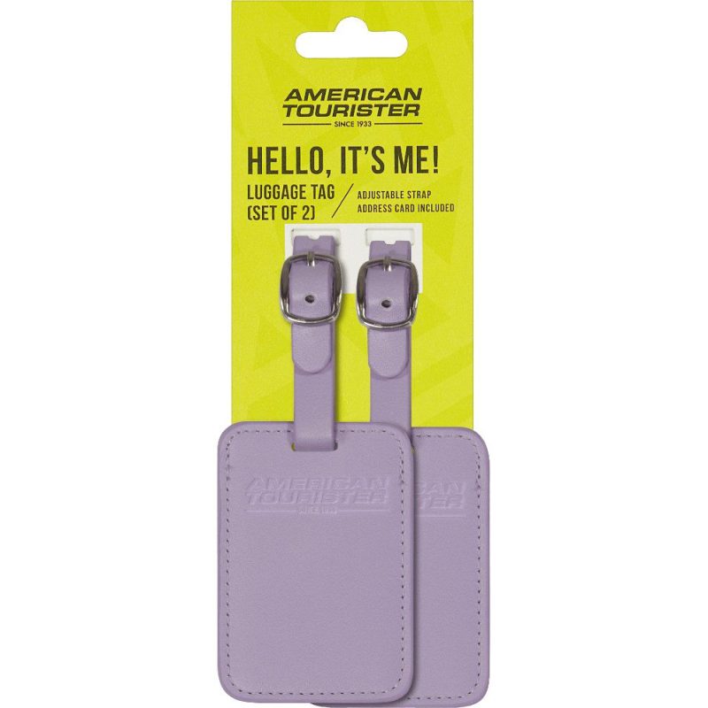 American Tourister 158736-A035 Luggage Tags Ετικέτες Βαλίτσας 2τμχ Λιλά American tourister