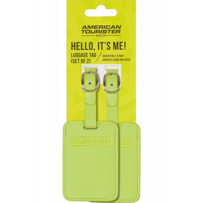American Tourister 158736-A067 Luggage Tags 2pcs Light Lime