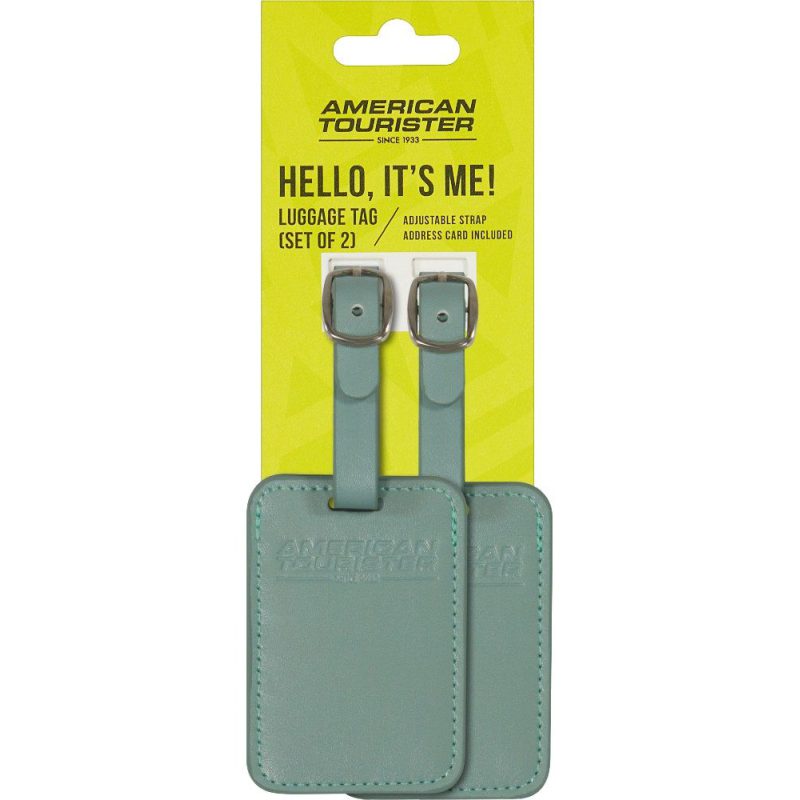 American Tourister 158736-A580 Luggage Tags Ετικέτες Βαλίτσας 2τμχ Πράσινο American tourister