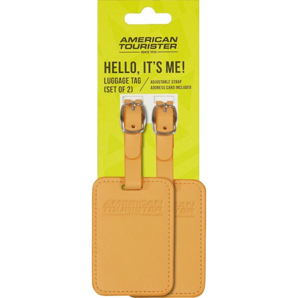 American Tourister 158736-A937 Luggage Tags Ετικέτες Βαλίτσας 2τμχ Πορτοκαλί