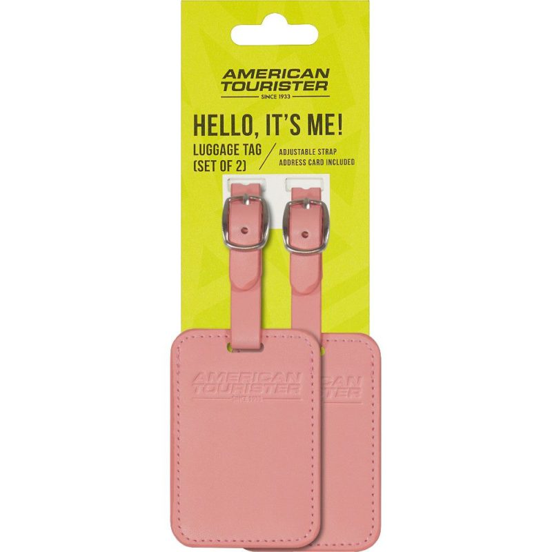 American Tourister 158736-A940 Luggage Tags Ετικέτες Βαλίτσας 2τμχ Ροζ Solar American tourister