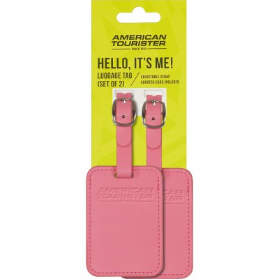 American Tourister 158736-A945 Luggage Tags 2pcs pink