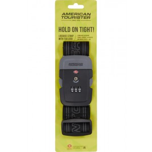 American Tourister 159207-1062 Ιμάντας Βαλίτσας με TSA Lock Μαύρο/Γκρι Είδη ταξιδιού