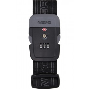 American Tourister 159207-1062 Ιμάντας Βαλίτσας με TSA Lock Μαύρο/Γκρι Είδη ταξιδιού