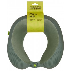 American Tourister 159209-A920 Travel Pillow with Memory Foam Olive/Lime Travel Items
