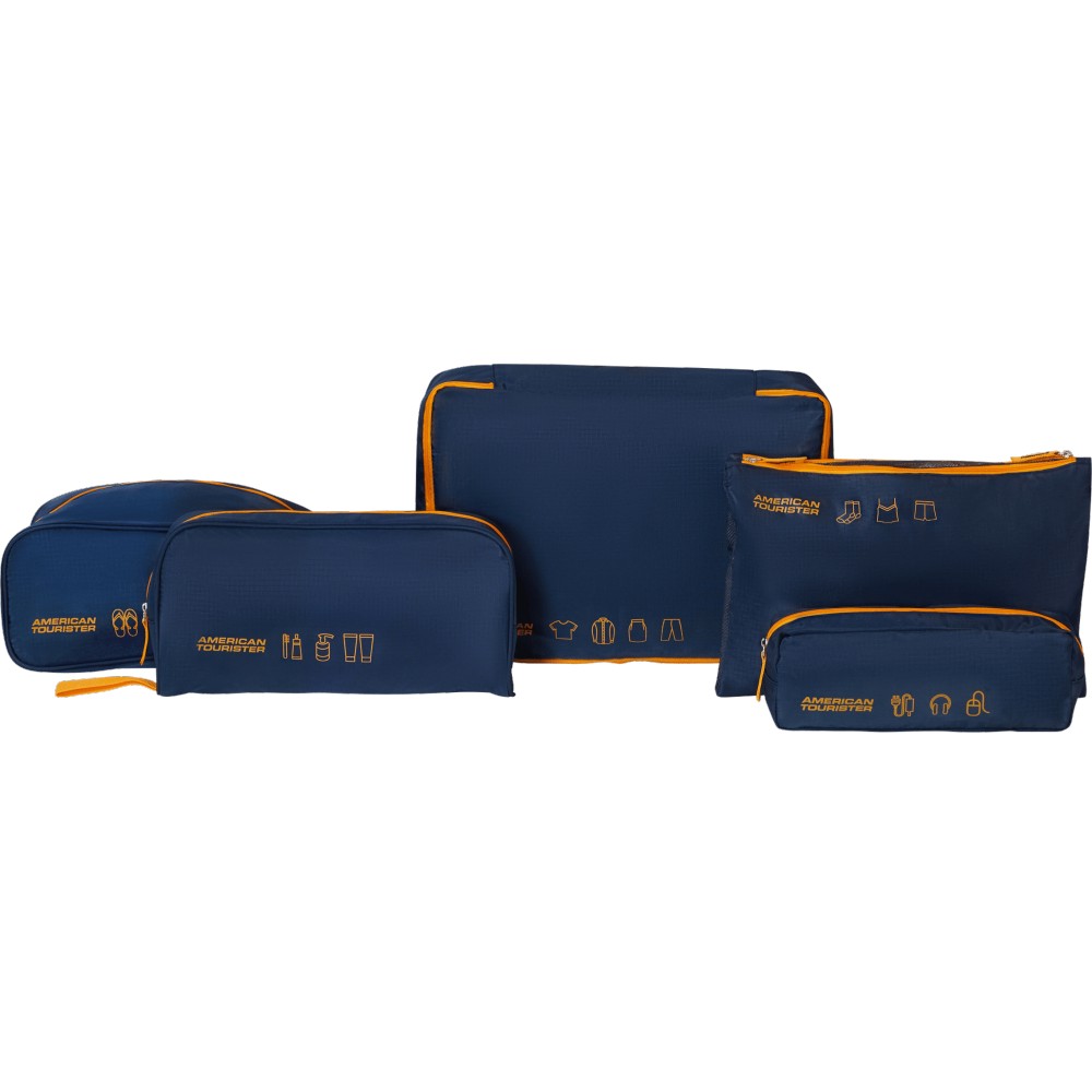 American Tourister 159210-6032 Set of 5 Packing Organisers Θήκες οργάνωσης Βαλίτσας Μπλε Είδη ταξιδιού