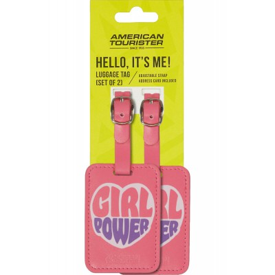 American Tourister 160234-A669 Luggage Tags Suitcase Tags 2pcs Pink