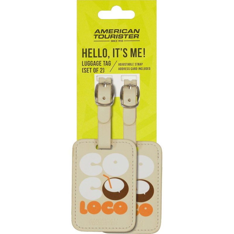 American Tourister 160234-A986 Luggage Tags Ετικέτες Βαλίτσας 2τμχ Μπεζ American tourister