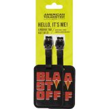 American Tourister 160234-A987 Luggage Tags Ετικέτες Βαλίτσας 2τμχ Μαύρο 1
