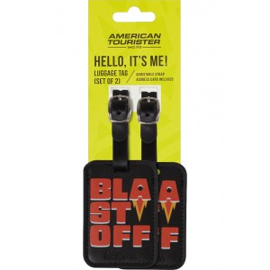 American Tourister 160234-A987 Luggage Tags 2pcs Black Travel Items