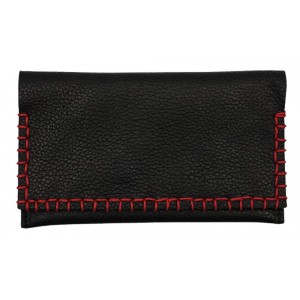 ΚΑΠΝΟΘΗΚΗ ΧΕΙΡΟΠΟΙΗΤΗ ΔΕΡΜΑ DOMUS 17000009 ΜΑΥΡΟ-ΚΟΚΚΙΝΟ Αξεσουάρ