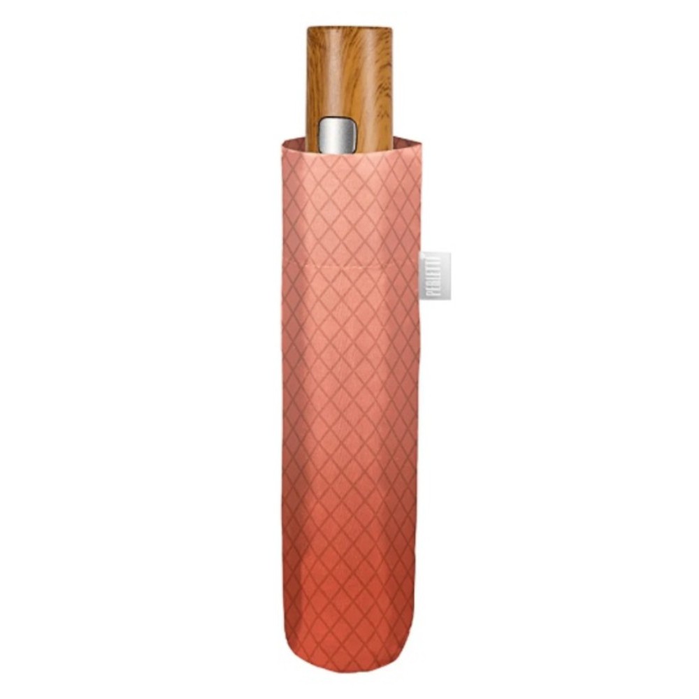 PERLETTI 26478 Automatic Windproof Folding Rain Umbrella Orange Accessories