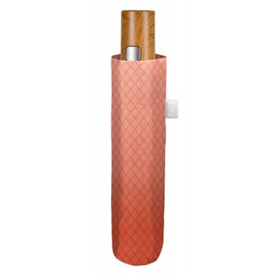PERLETTI 26478 Automatic Windproof Folding Rain Umbrella Orange
