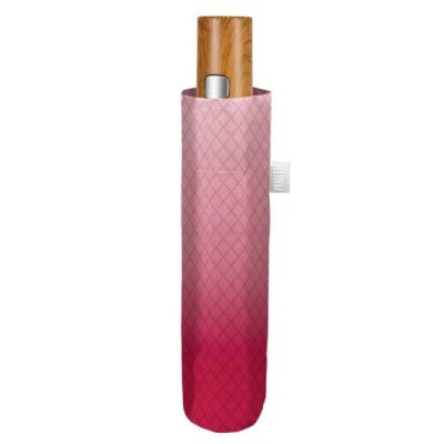 PERLETTI 26478 Automatic Windproof Folding Rain Umbrella Fuchsia