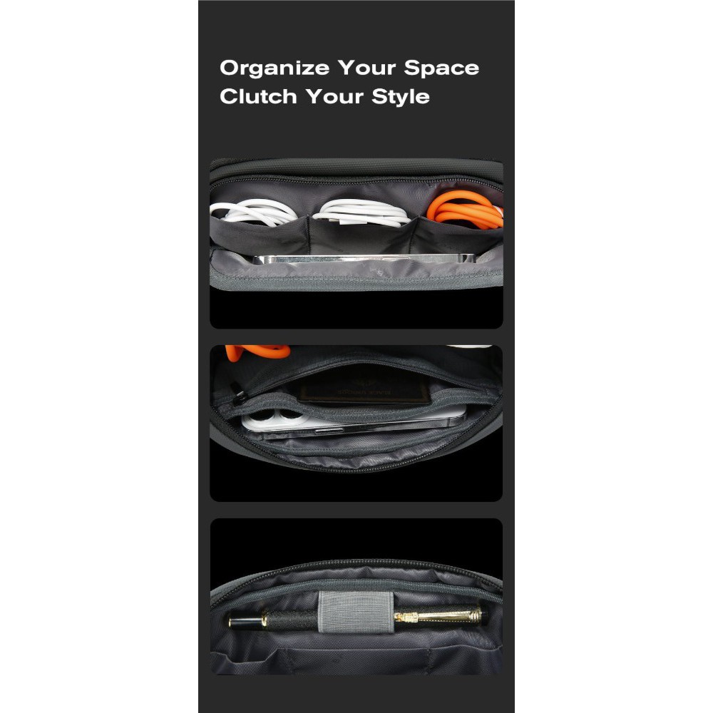 Bange 3066 Τσαντάκι-Θήκη Οργάνωσης Καλωδίων Μαύρη Bags