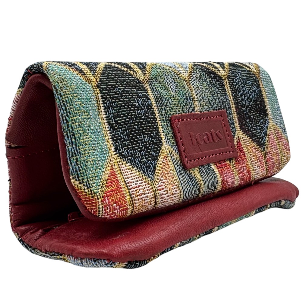 3Cats K4 Handmade Leather Tobacco Pouches with Red Canvas. Accessories