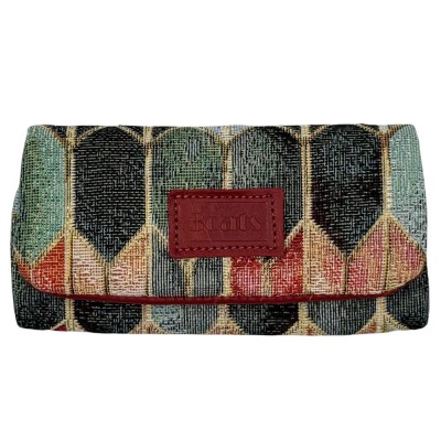 3Cats K4 Handmade Leather Tobacco Pouch with Red Canvas.