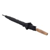 Knirps 47301008 Timber Stick  Αυτόματη Αντιανεμική Ομπρέλα Βροχής Μπαστούνι Μαύρη 1