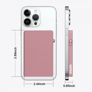 Valenta 588317 Cardprotector Πορτοφόλι Καρτών Αλουμινίου MagSafe Ροζ Πορτοφόλια