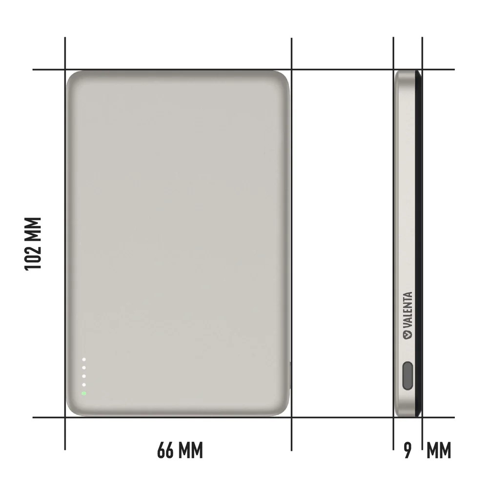 Valenta 588874 Powerbank MagSafe Ultra Slim 5.000 mAh Natural Ασημί Αξεσουάρ