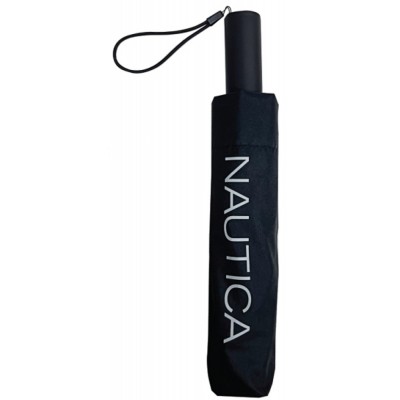 Nautica 6668 Αυτόματη open-close Αντιανεμική Ομπρέλα Βροχής Σπαστή Μαύρη