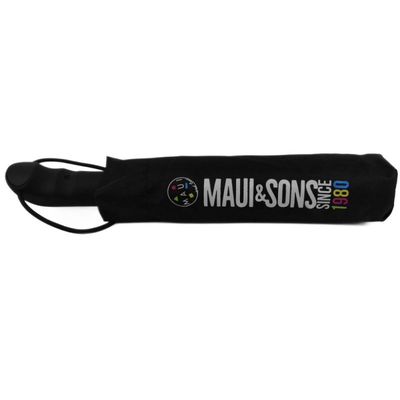 Maui & Sons 6111 Αυτόματη Ομπρέλα Βροχής Σπαστή Μαύρη MAUI