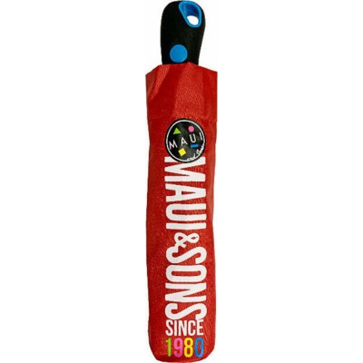 Maui & Sons 6112 Αυτόματη Ομπρέλα Βροχής Σπαστή Κόκκινη