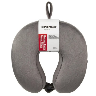 Wenger 611884 Memory Foam Travel Pillow Grey