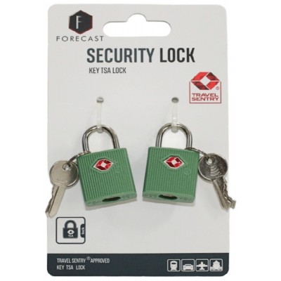Forecast 62104 Key TSA Security Lock Λουκέτο με Κλειδί 2τμχ Πράσινο