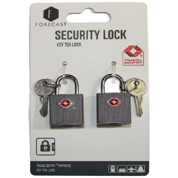Forecast 62104 Key TSA Security Lock Λουκέτο με Κλειδί 2τμχ Γκρι