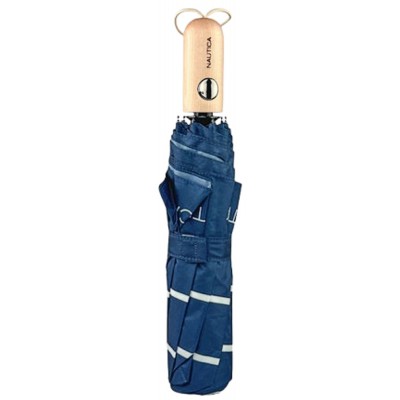 Nautica 6662-01 Αυτόματη Αντιανεμική Ομπρέλα Βροχής Σπαστή Μπλε