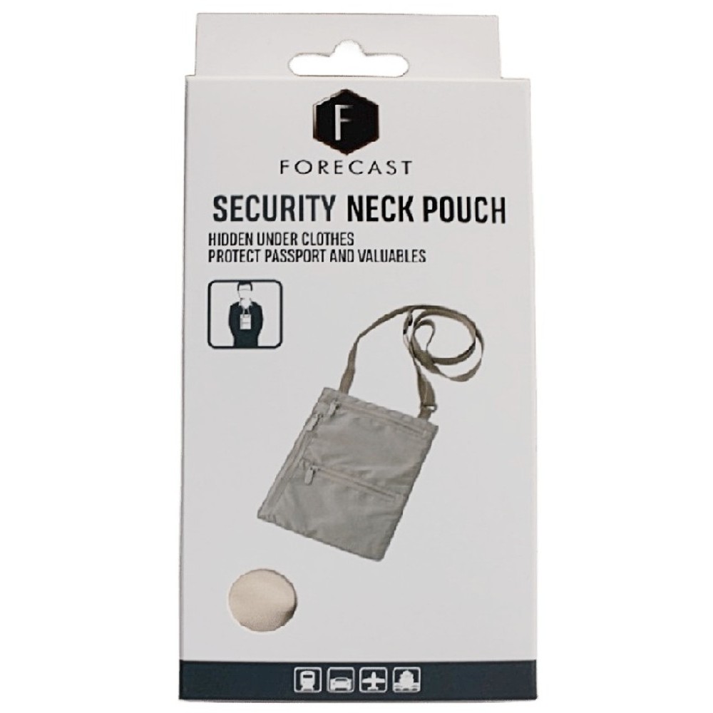 Forecast 67603 Security Neck Pouch Πορτοφόλι Ταξιδίου Μπεζ Είδη ταξιδιού