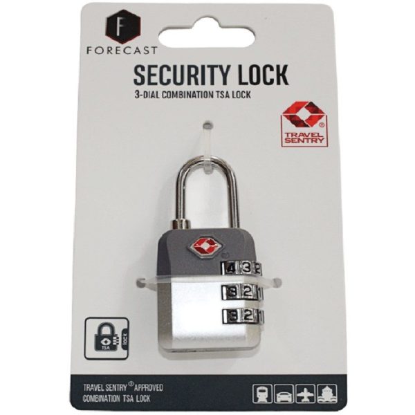 Forecast 69516 TSA 3-Dial Security Lock Λουκέτο με Συνδυασμό Γκρι