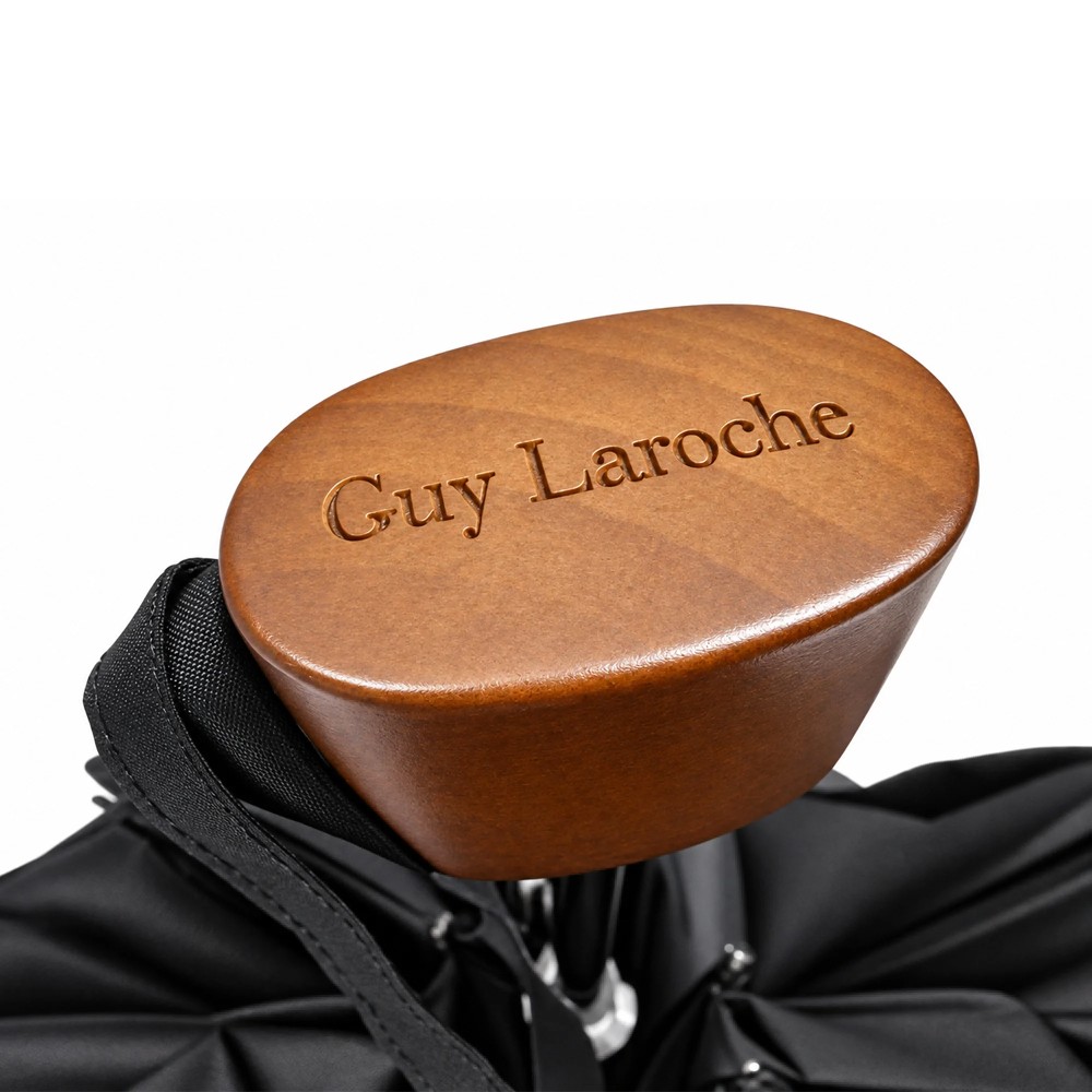 Guy Laroche 8155 Αντιανεμική Ομπρέλα Βροχής Σπαστή Μαύρη Αξεσουάρ