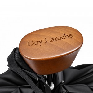 Guy Laroche 8155 Αντιανεμική Ομπρέλα Βροχής Σπαστή Μαύρη Αξεσουάρ