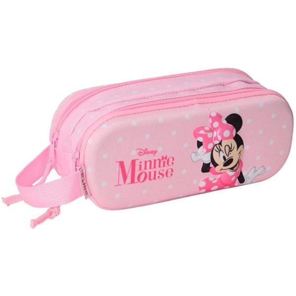 Safta 822551512 3D Minnie Mouse Κασετίνα Διπλή Ροζ