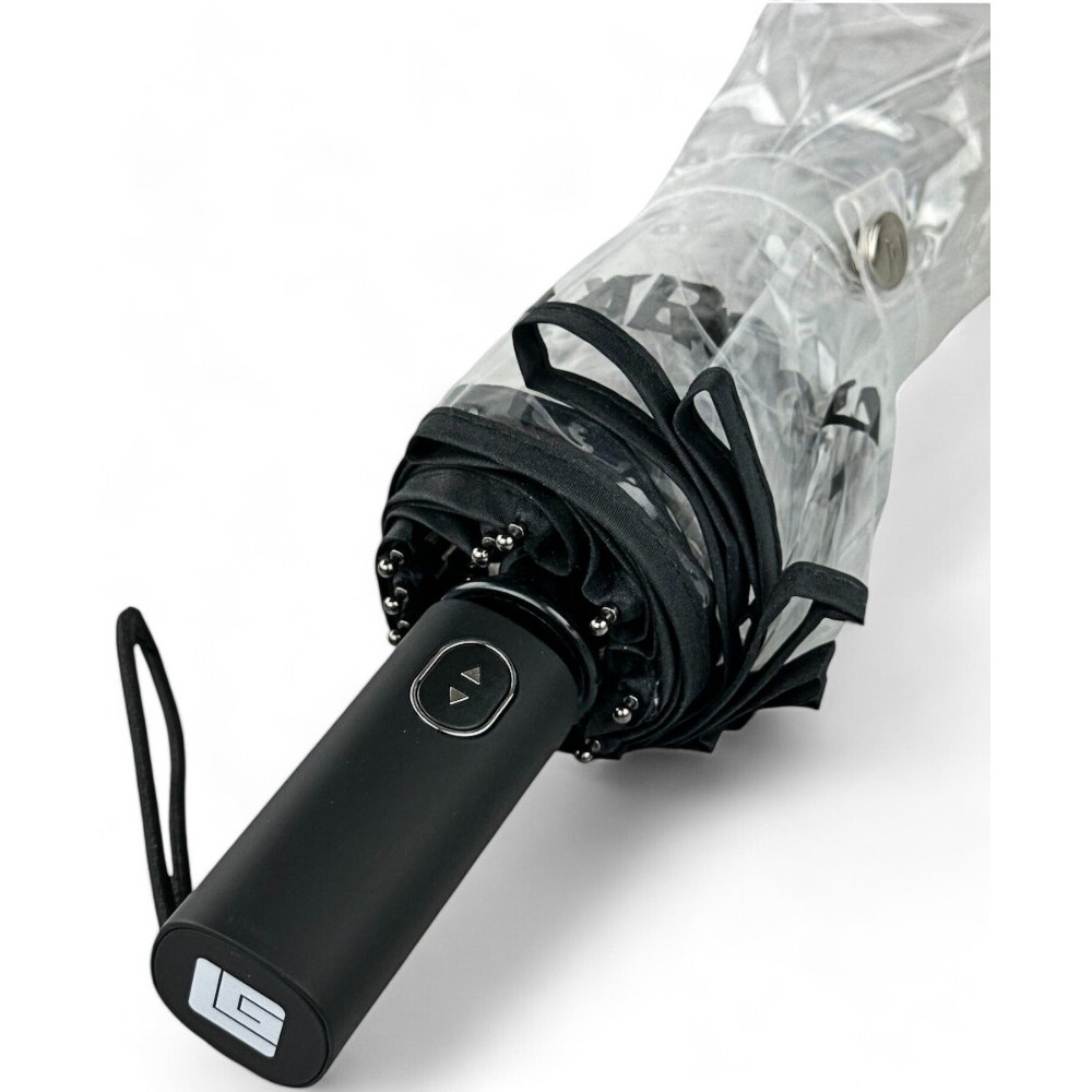 Guy Laroche 8231 Αυτόματη Αντιανεμική Ομπρέλα Βροχής Σπαστή Διάφανη με Μαύρο Accessories