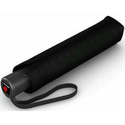 Knirps A.200 Αυτόματη Αντιανεμική Ομπρέλα Βροχής Σπαστή 72001000 Μαύρη