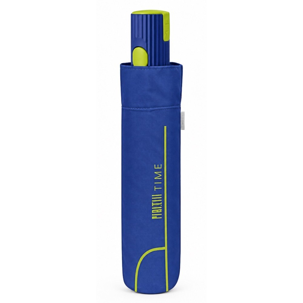 PERLETTI 26466 Automatic Windproof Folding Blue Rain Umbrella Accessories
