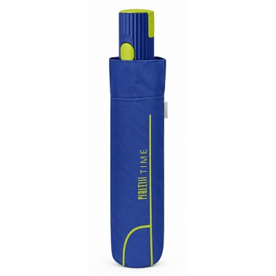 PERLETTI 26466 Automatic Windproof Folding Blue Rain Umbrella