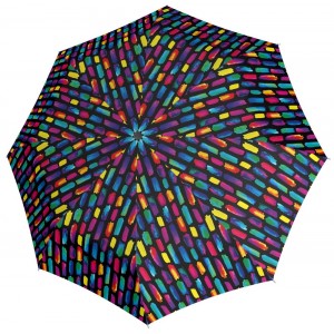 Knirps A.050 Αντιανεμική Ομπρέλα Βροχής Σπαστή Create Black 70518542 Μαύρη με σχέδια. Accessories