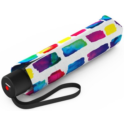 Knirps A.050 Αντιανεμική Ομπρέλα Βροχής Σπαστή Create Crystal 70518543 Άσπρη με σχέδια.	