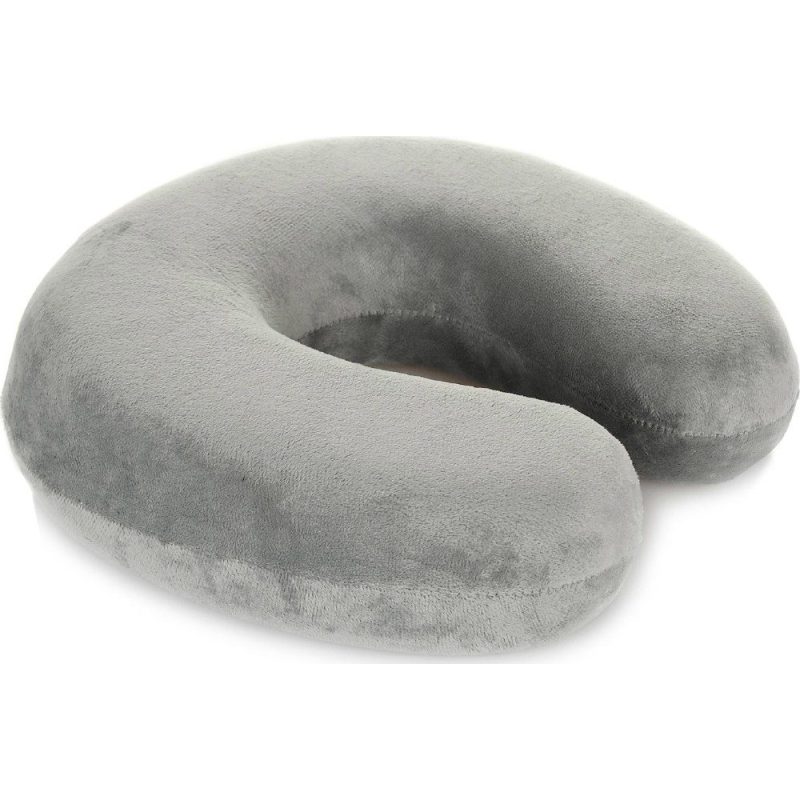 Diplomat ACPIL1 Μαξιλαράκι Ταξιδίου Memory Foam Γκρι DIPLOMAT
